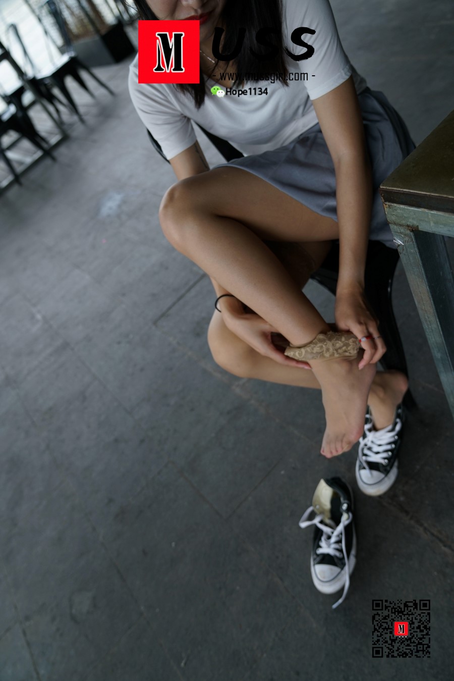 图片[37]-[MussGirl慕丝女郎]NO.010 陈老师长筒蕾丝与少女裙搭配的清纯性感 – 速更版-美库