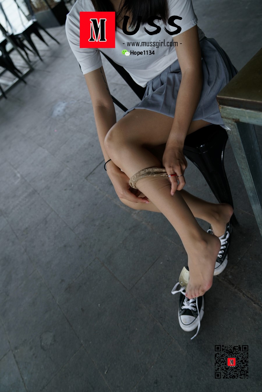 图片[38]-[MussGirl慕丝女郎]NO.010 陈老师长筒蕾丝与少女裙搭配的清纯性感 – 速更版-美库