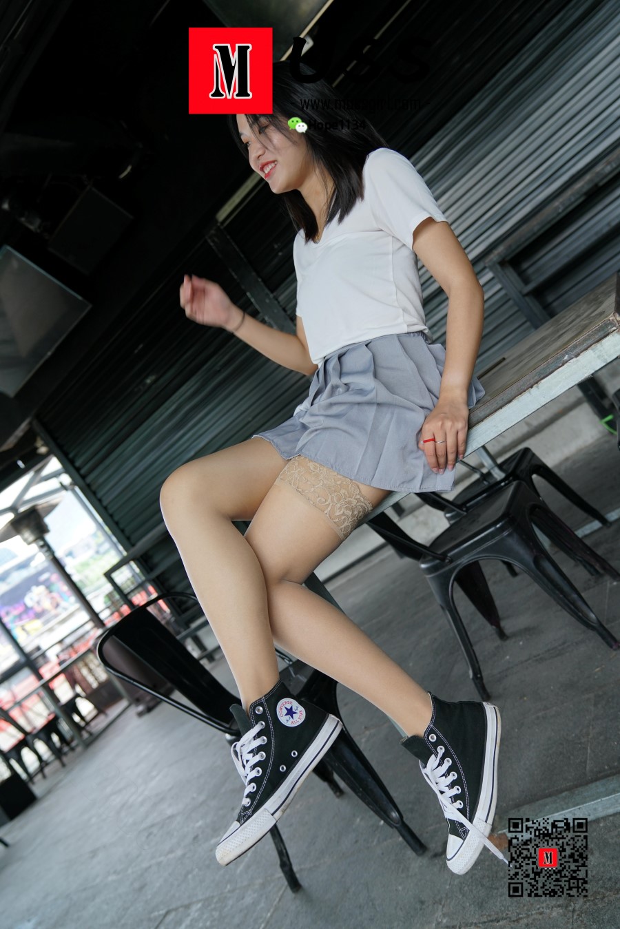 图片[52]-[MussGirl慕丝女郎]NO.010 陈老师长筒蕾丝与少女裙搭配的清纯性感 – 速更版-美库