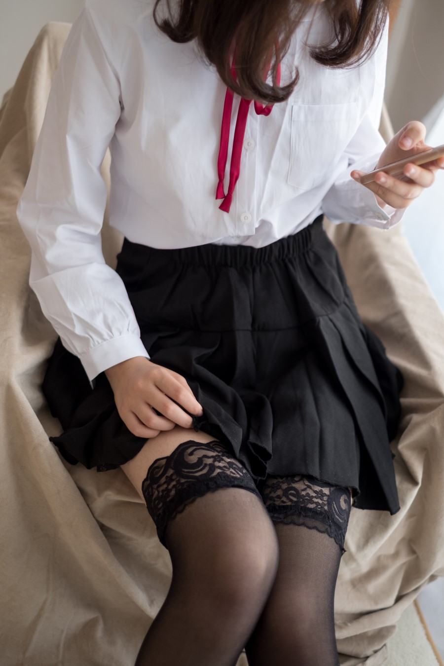 图片[35]-喵写真 VOL.019 蕾丝边黑丝 – 速更版-美库