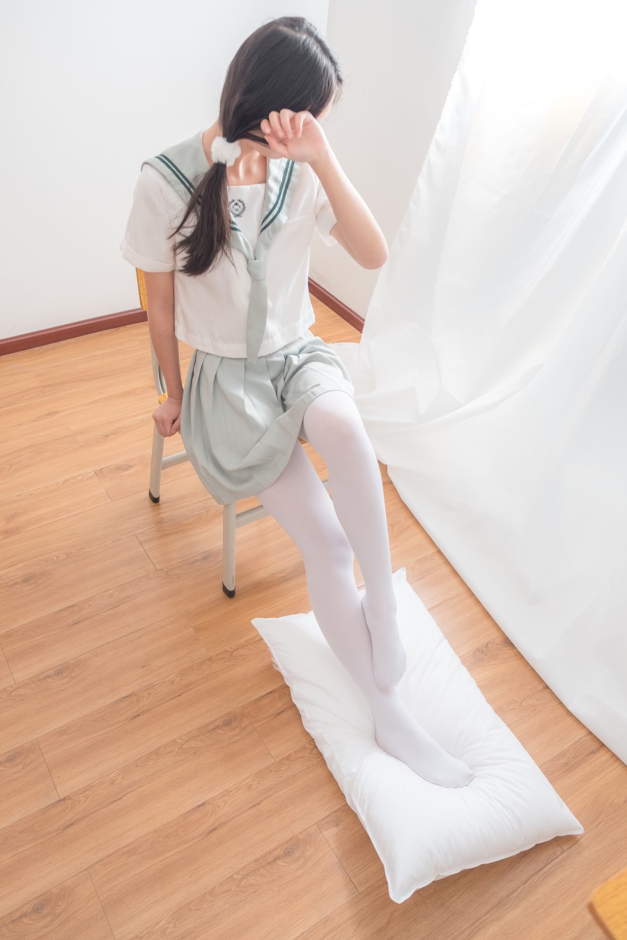 图片[26]-喵写真 VOL.025 双马尾学妹白丝 – 速更版-美库