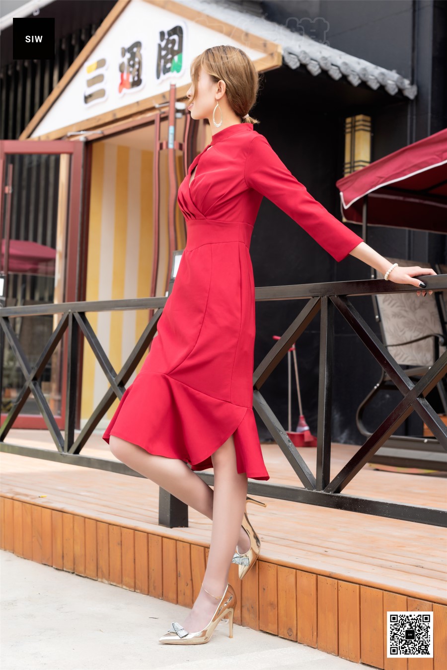 图片[23]-[SIW斯文传媒]VOL.047 金高红裙-新芳 – 速更版-美库