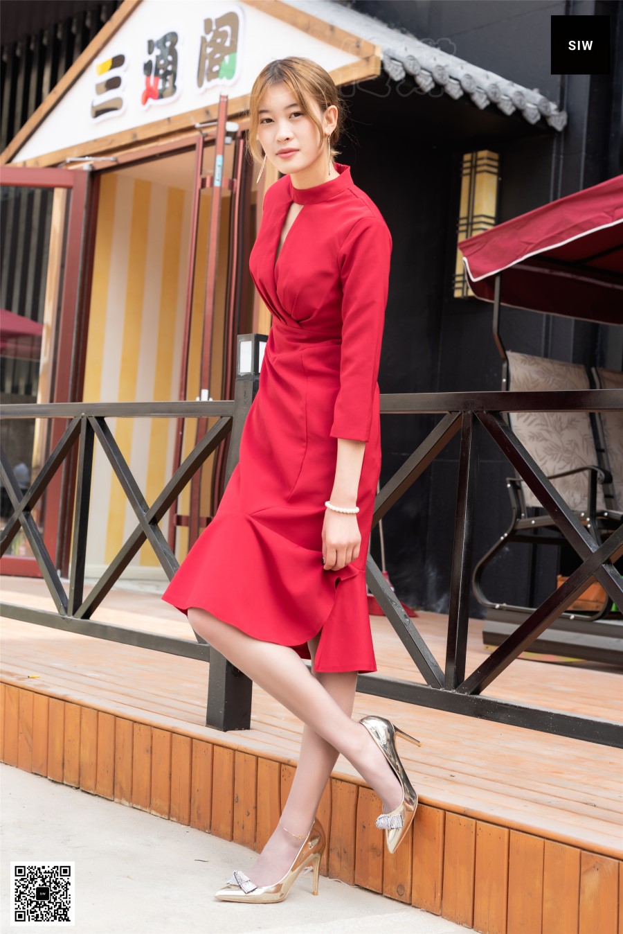 图片[27]-[SIW斯文传媒]VOL.047 金高红裙-新芳 – 速更版-美库
