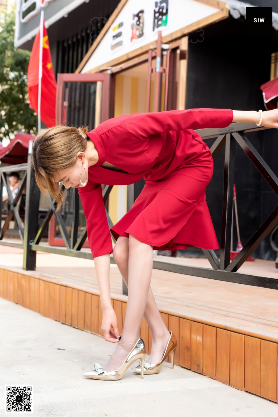 图片[36]-[SIW斯文传媒]VOL.047 金高红裙-新芳 – 速更版-美库