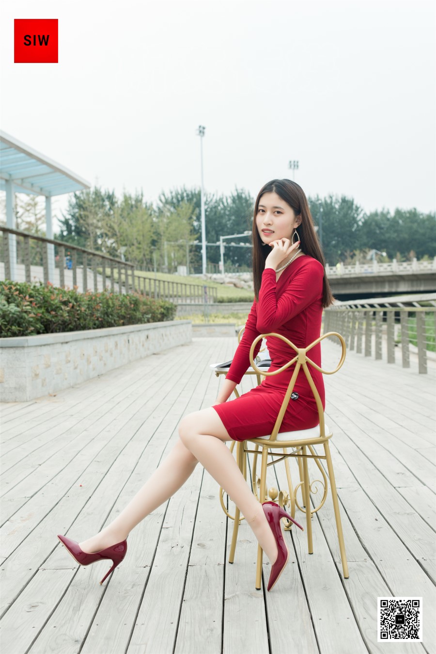 图片[47]-[SIW斯文传媒]VOL.070 水岸红裙-甄珍 – 速更版-美库