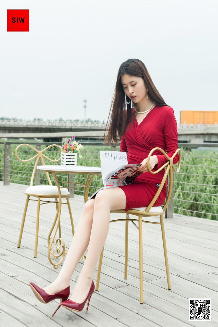 图片[48]-[SIW斯文传媒]VOL.070 水岸红裙-甄珍 – 速更版-美库