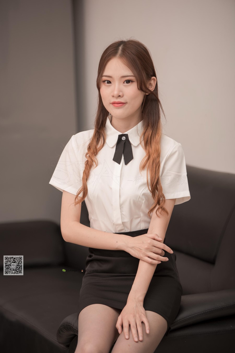 图片[60]-SSA丝社 第001期：琪琪 灰丝OL职业 – 速更版-美库