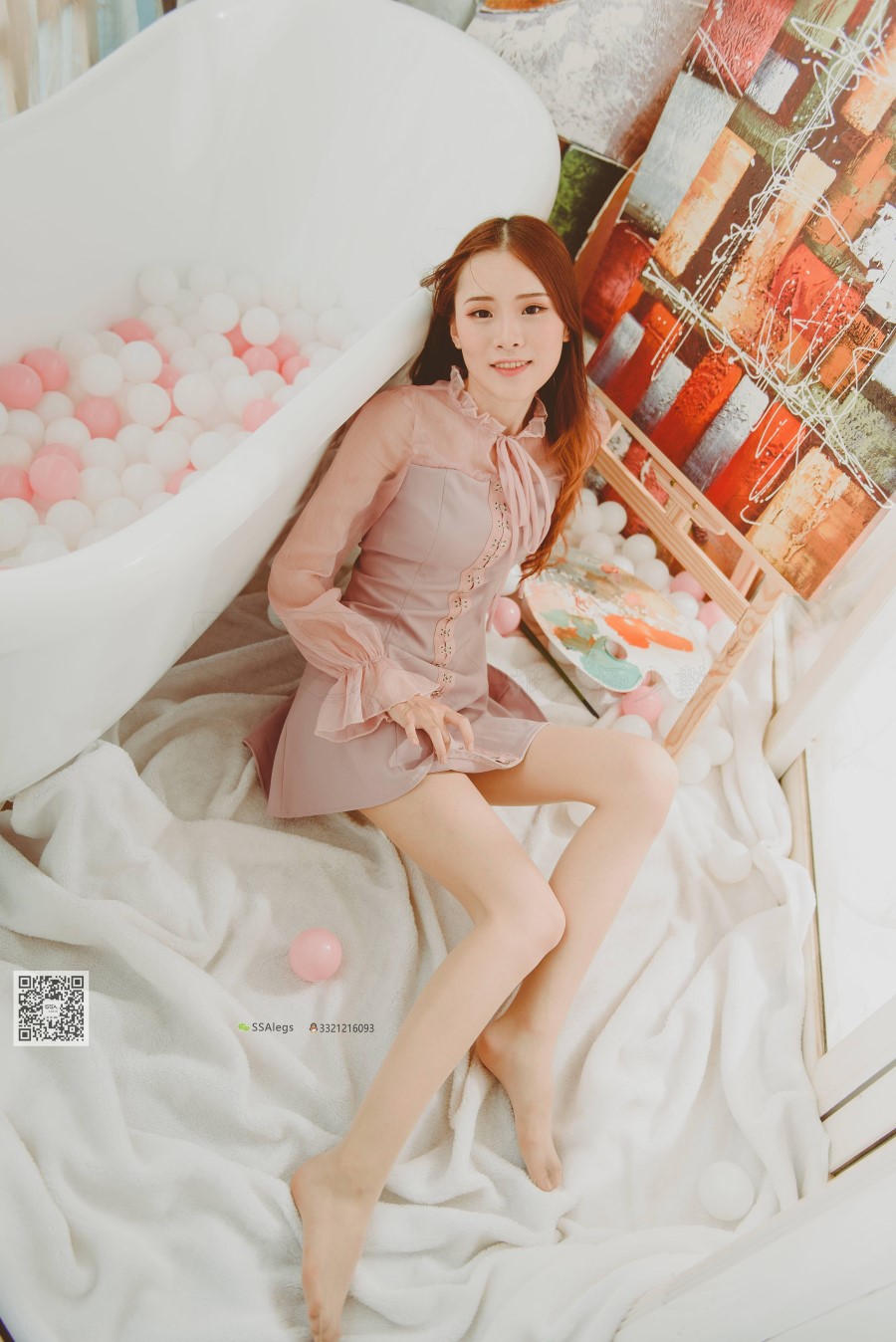 图片[53]-SSA丝社 第002期：纯-琪琪 丝足浴缸小清新 – 速更版-美库