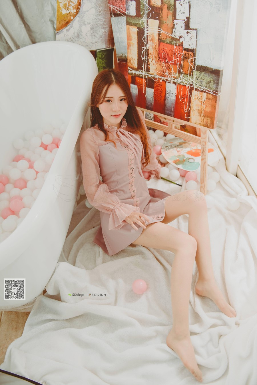 图片[54]-SSA丝社 第002期：纯-琪琪 丝足浴缸小清新 – 速更版-美库