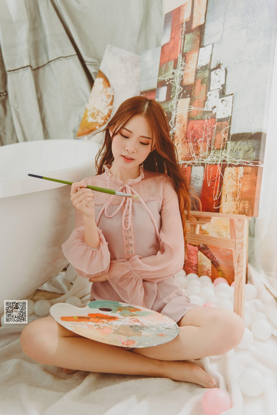 图片[57]-SSA丝社 第002期：纯-琪琪 丝足浴缸小清新 – 速更版-美库