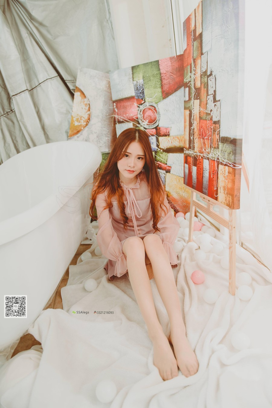 图片[85]-SSA丝社 第002期：纯-琪琪 丝足浴缸小清新 – 速更版-美库