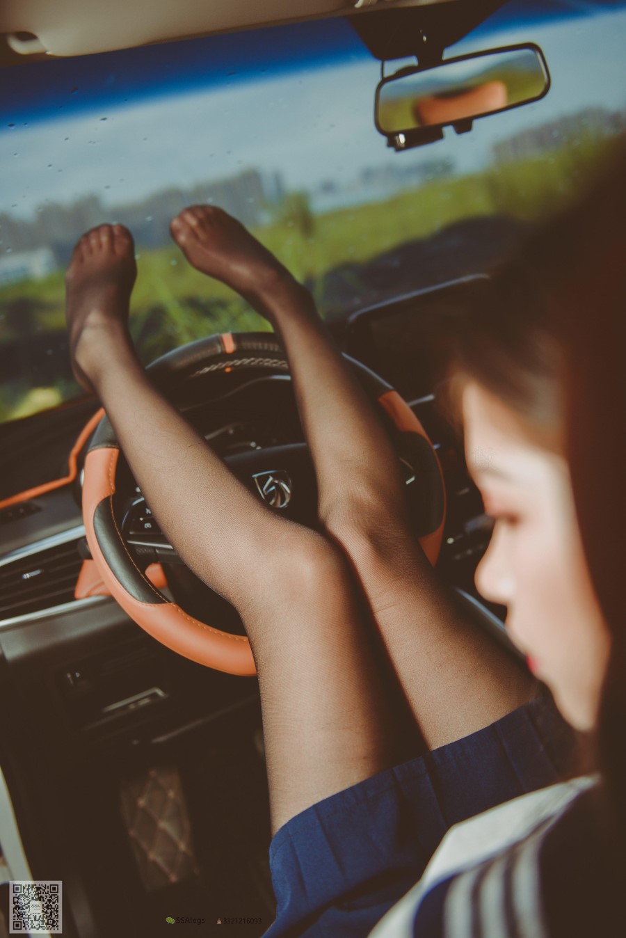 图片[56]-SSA丝社 第017期：小丝妹 佳佳 黑色长筒练车记 – 速更版-美库