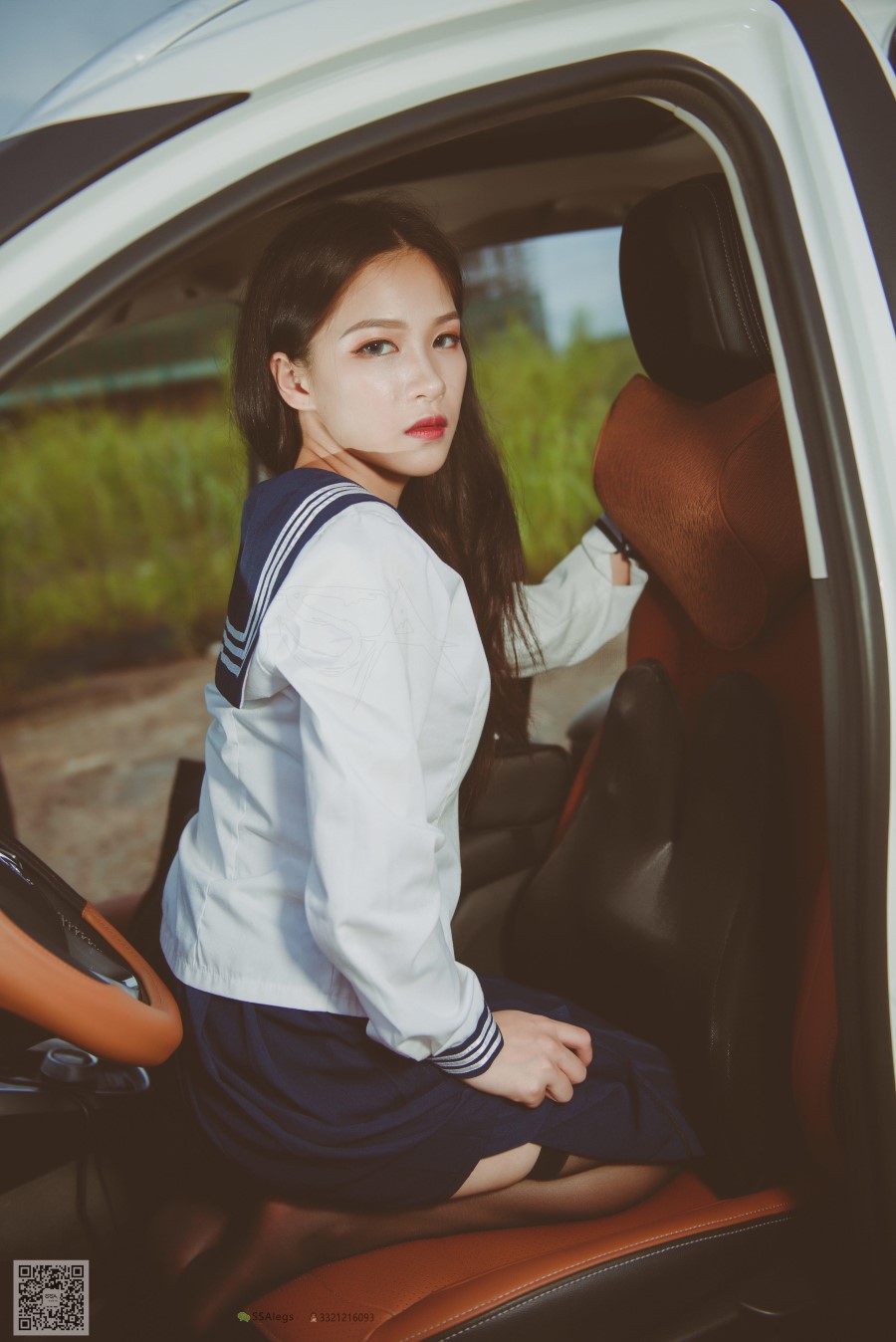 图片[59]-SSA丝社 第017期：小丝妹 佳佳 黑色长筒练车记 – 速更版-美库