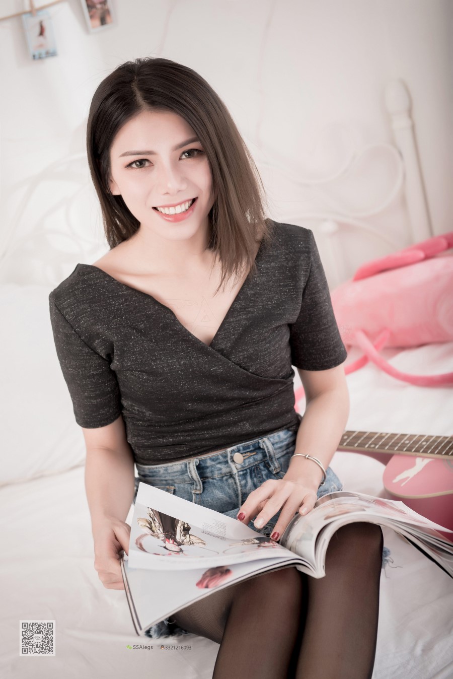 图片[68]-SSA丝社 第016期：小娥 丰盈混血女郎小娥黑丝首秀 – 速更版-美库