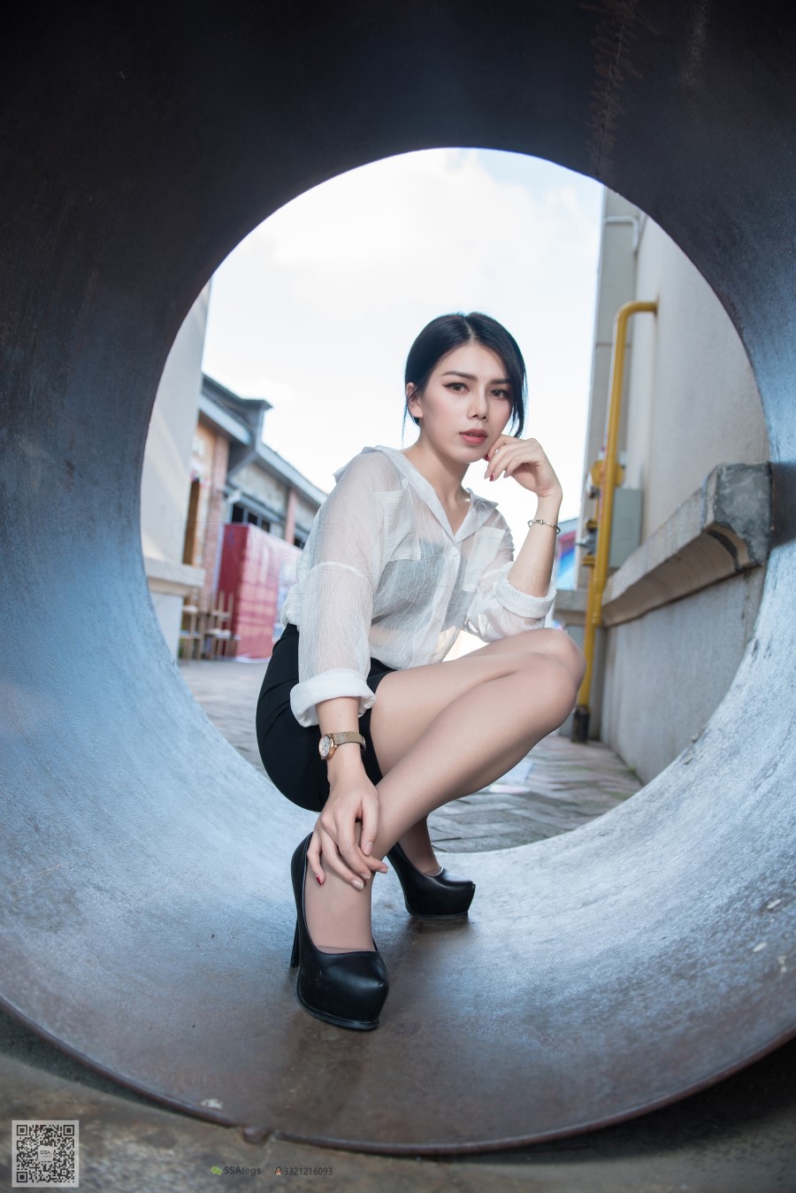图片[27]-SSA丝社 第021期：芷沫 职业装咖啡丝街拍时尚 – 速更版-美库