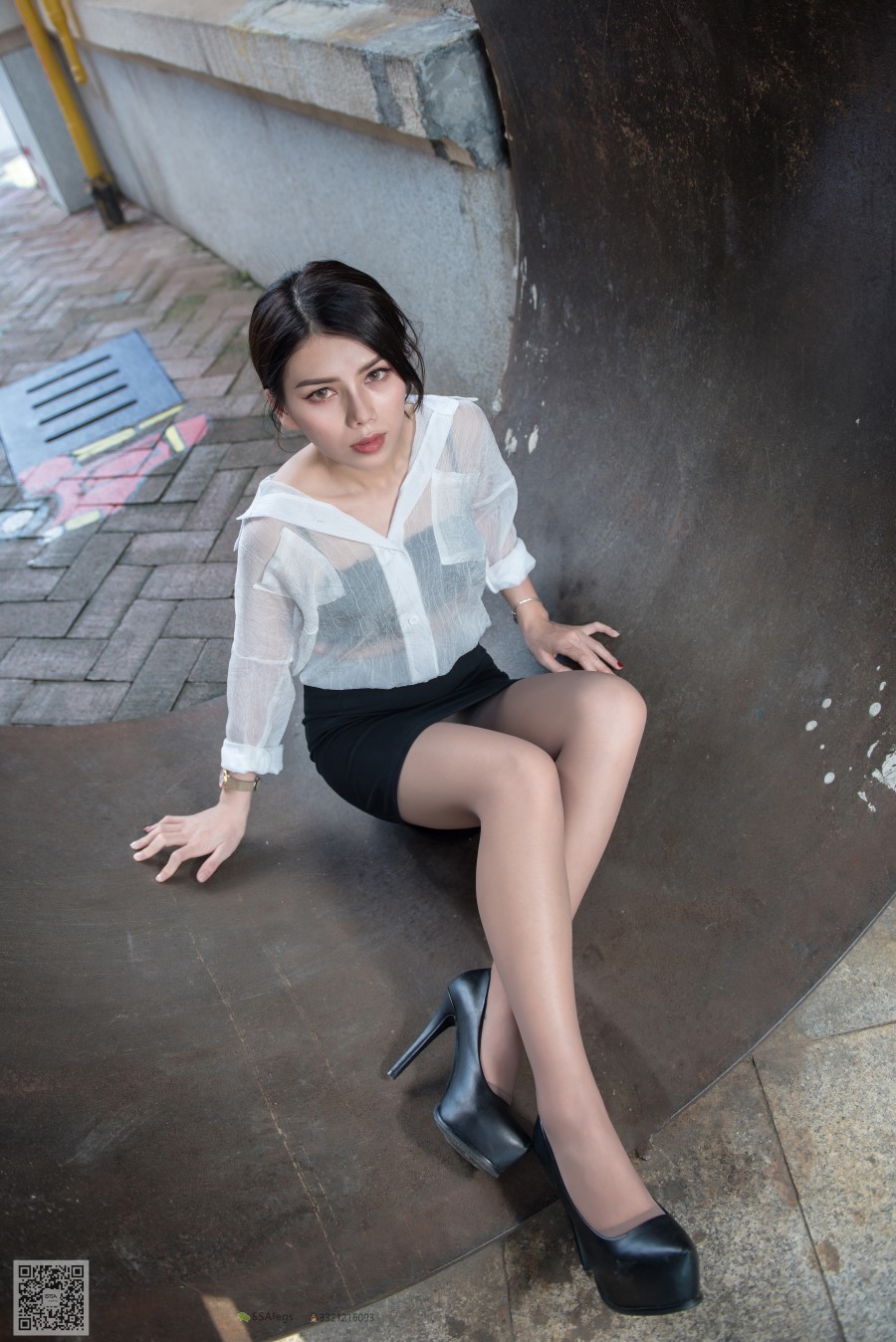 图片[34]-SSA丝社 第021期：芷沫 职业装咖啡丝街拍时尚 – 速更版-美库