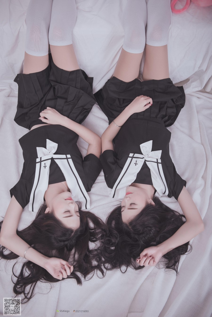 图片[9]-[SSA丝社] NO.028 青青姐妹 姐妹花的JK情 – 速更版-美库