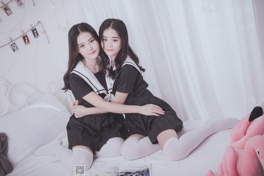 图片[15]-[SSA丝社] NO.028 青青姐妹 姐妹花的JK情 – 速更版-美库