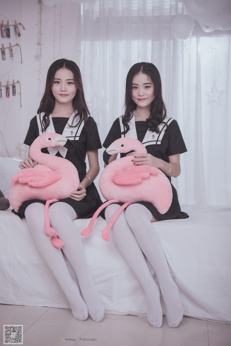 图片[17]-[SSA丝社] NO.028 青青姐妹 姐妹花的JK情 – 速更版-美库