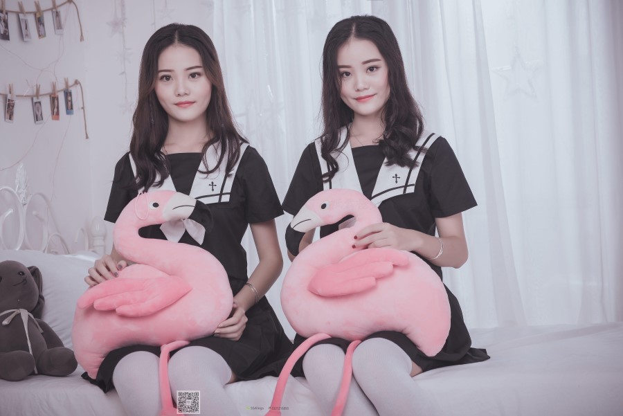 图片[19]-[SSA丝社] NO.028 青青姐妹 姐妹花的JK情 – 速更版-美库