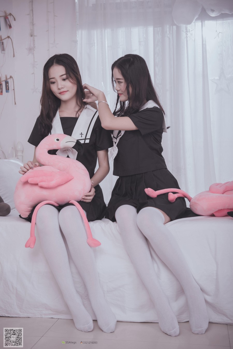 图片[20]-[SSA丝社] NO.028 青青姐妹 姐妹花的JK情 – 速更版-美库