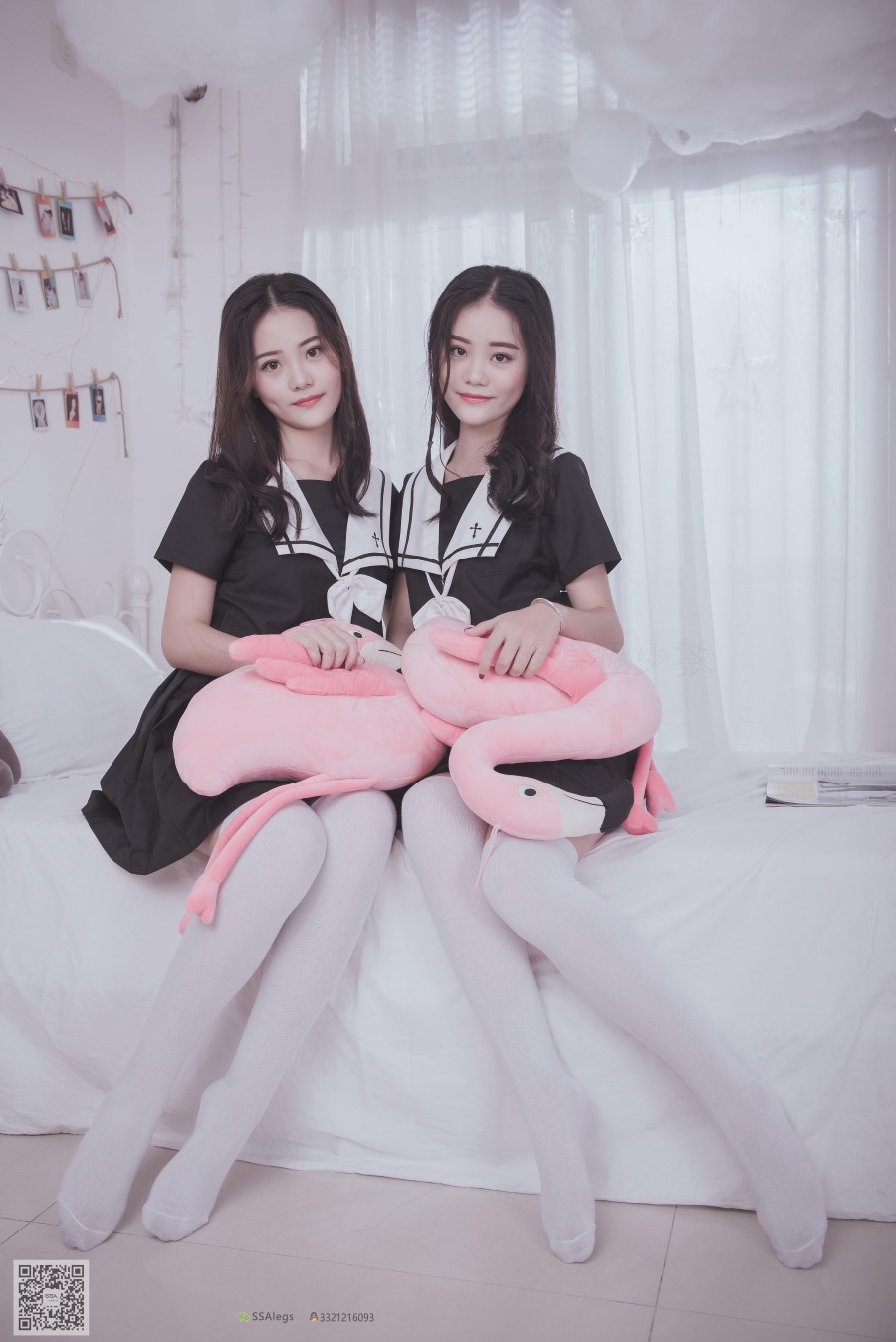 图片[25]-[SSA丝社] NO.028 青青姐妹 姐妹花的JK情 – 速更版-美库