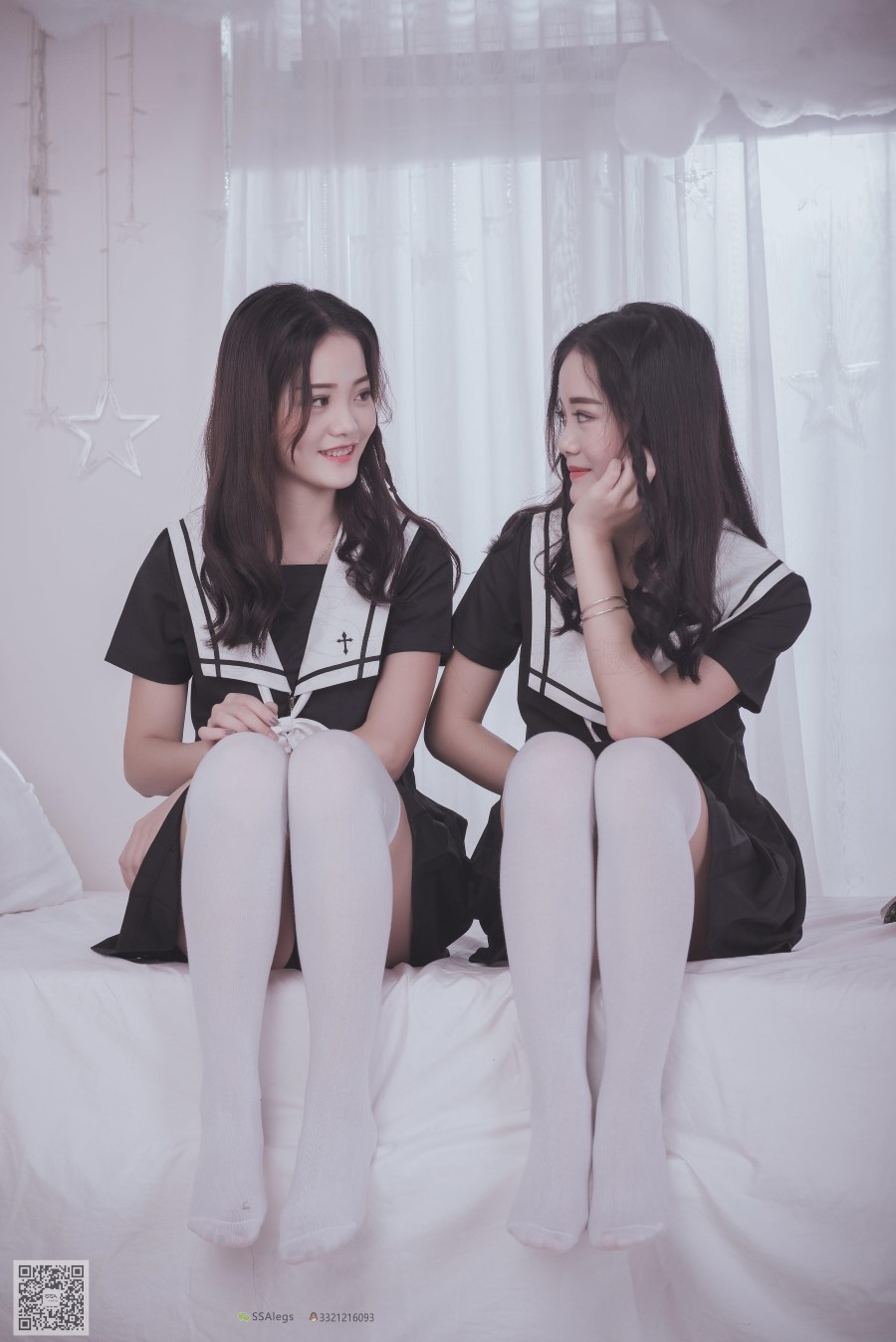 图片[39]-[SSA丝社] NO.028 青青姐妹 姐妹花的JK情 – 速更版-美库