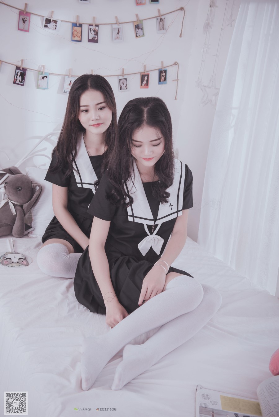 图片[50]-[SSA丝社] NO.028 青青姐妹 姐妹花的JK情 – 速更版-美库