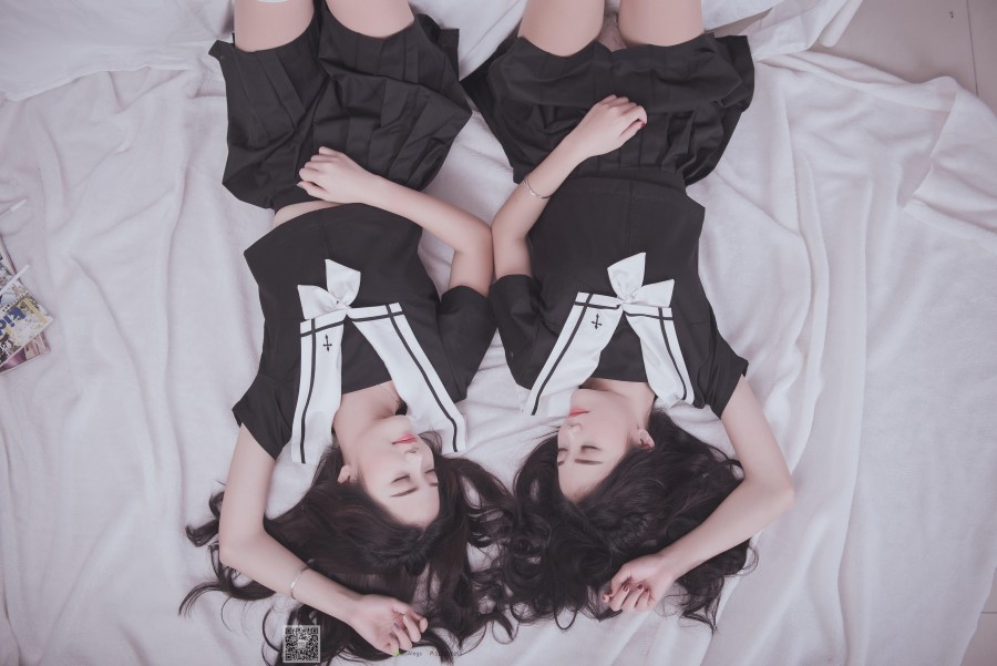 图片[71]-[SSA丝社] NO.028 青青姐妹 姐妹花的JK情 – 速更版-美库