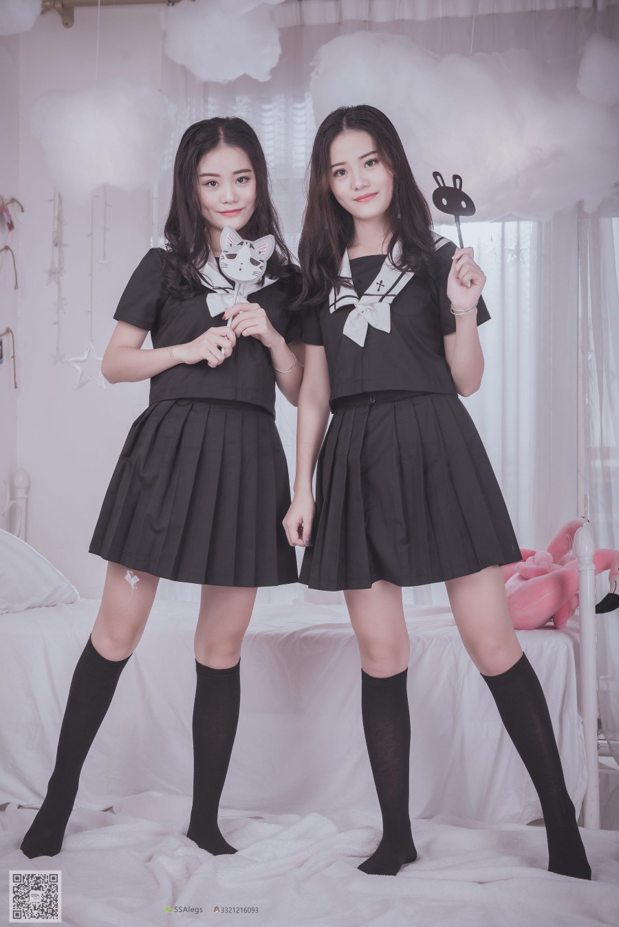 图片[73]-[SSA丝社] NO.028 青青姐妹 姐妹花的JK情 – 速更版-美库