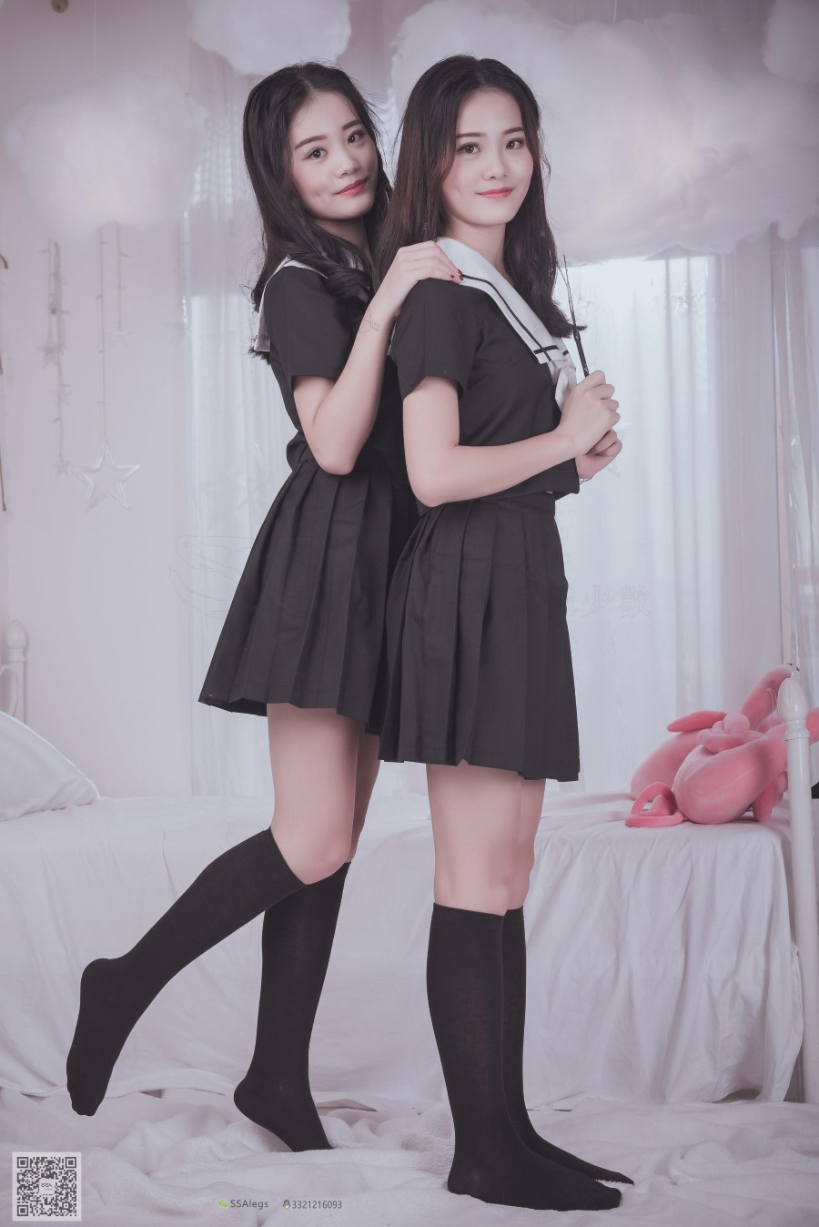图片[74]-[SSA丝社] NO.028 青青姐妹 姐妹花的JK情 – 速更版-美库