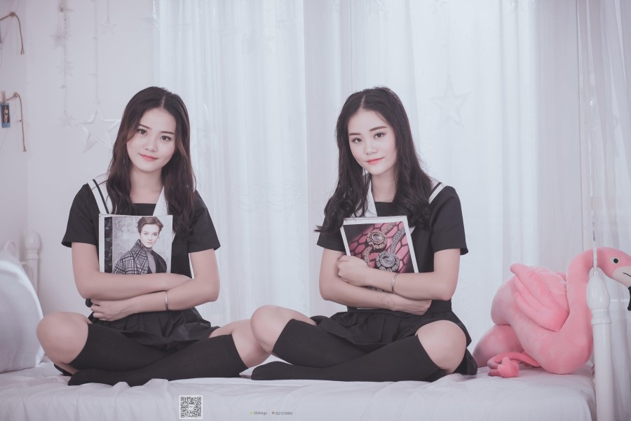 图片[84]-[SSA丝社] NO.028 青青姐妹 姐妹花的JK情 – 速更版-美库