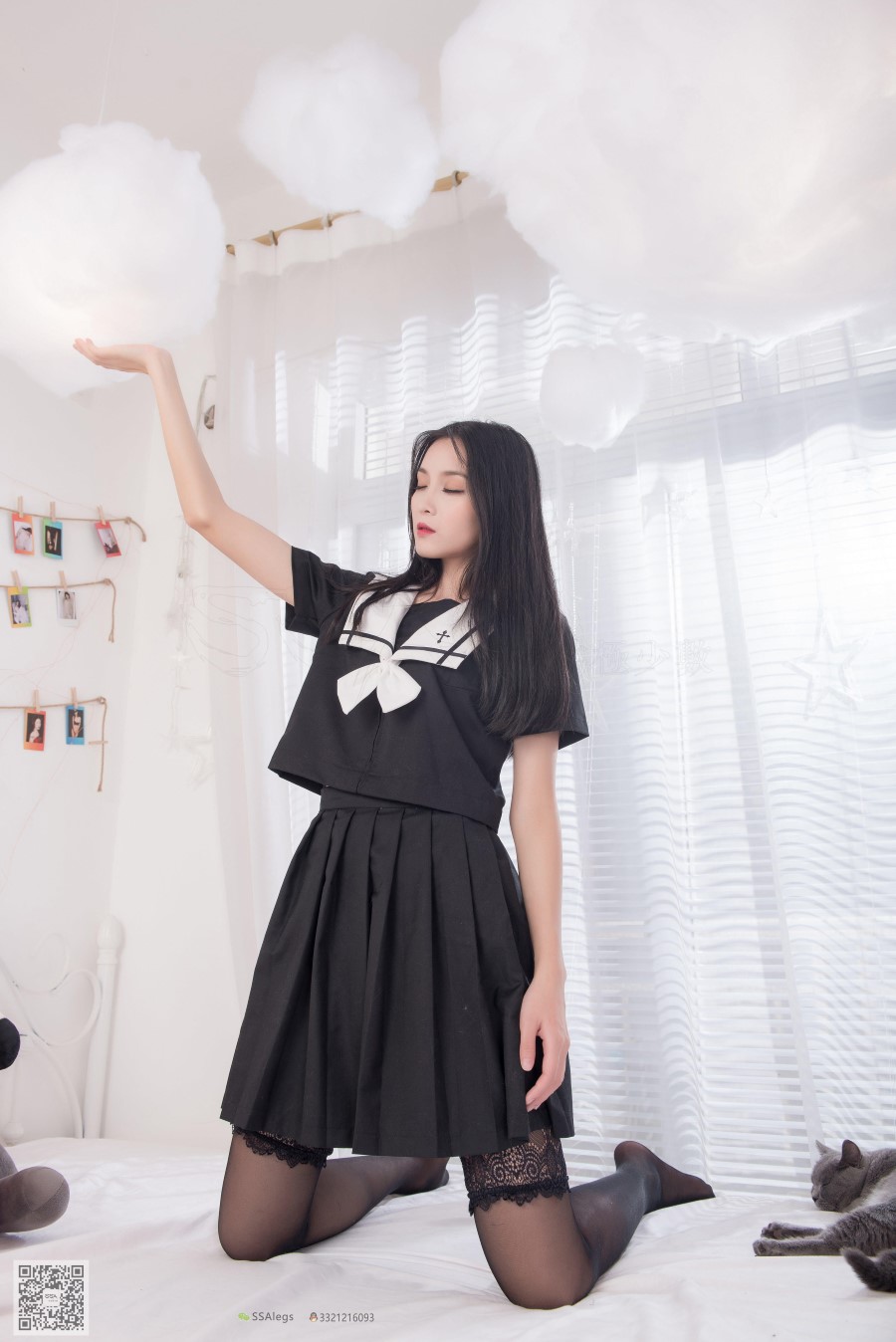 图片[47]-SSA丝社 第037期：丽萍的JK制服黑色长筒 – 速更版-美库