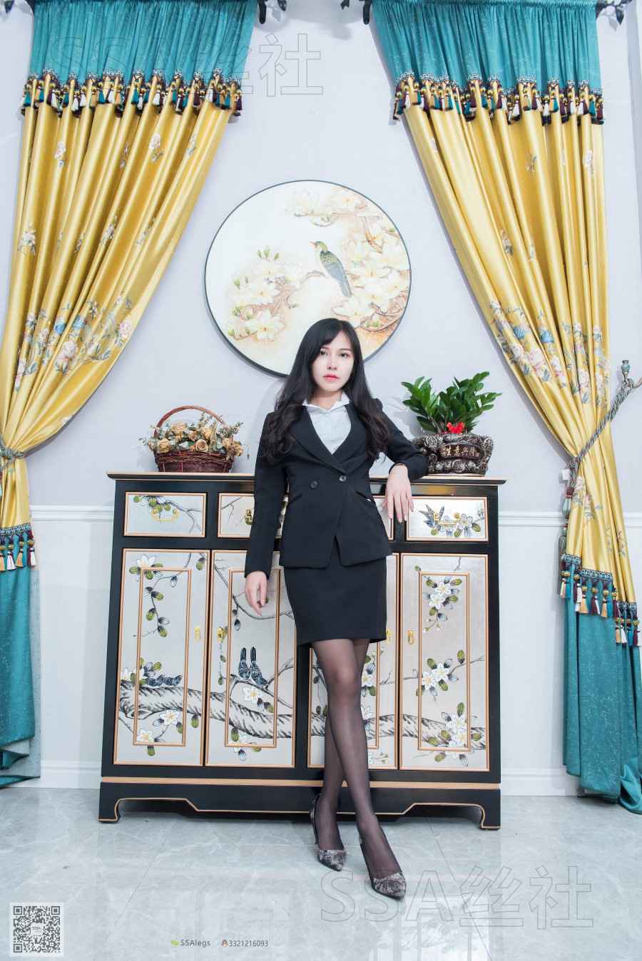 图片[89]-[SSA丝社] NO.070 雪梨 窗帘店的黑丝小姐姐脱丝 在线浏览 – 速更版-美库