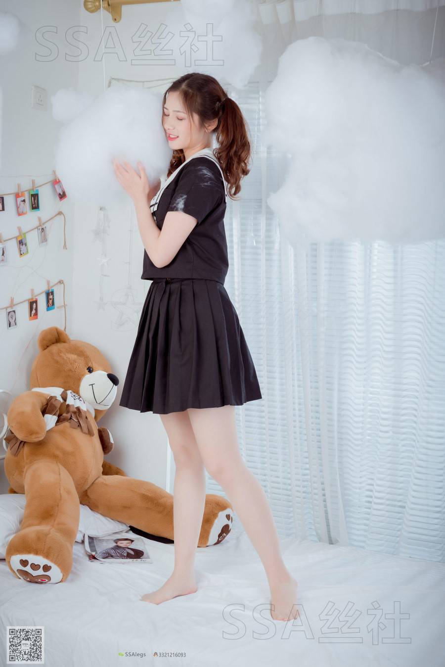 图片[56]-[SSA丝社] NO.079 雯雯 笑容治愈JK小姐姐黑色短袜+肉丝 在线浏览 – 速更版-美库