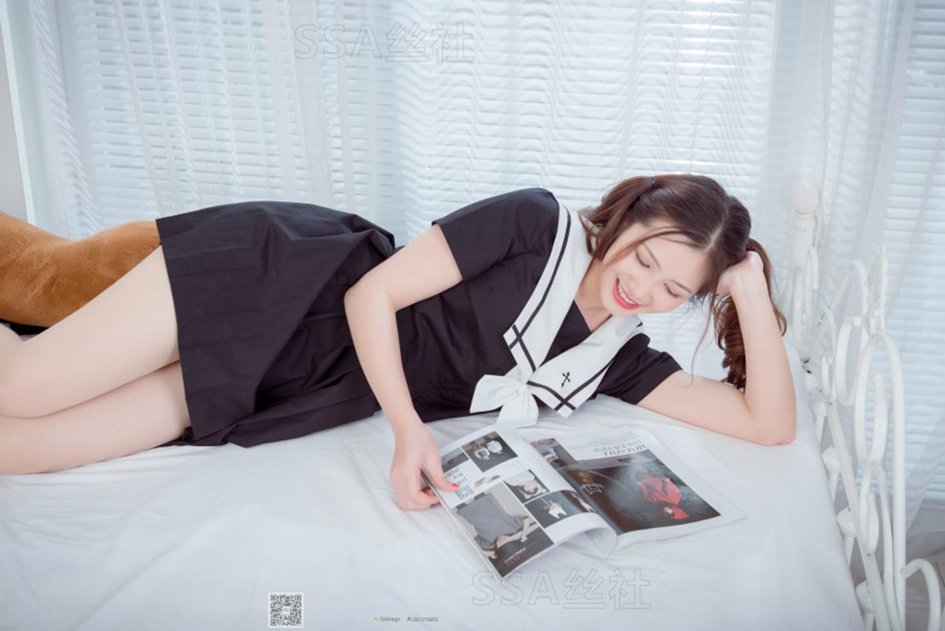 图片[68]-[SSA丝社] NO.079 雯雯 笑容治愈JK小姐姐黑色短袜+肉丝 在线浏览 – 速更版-美库