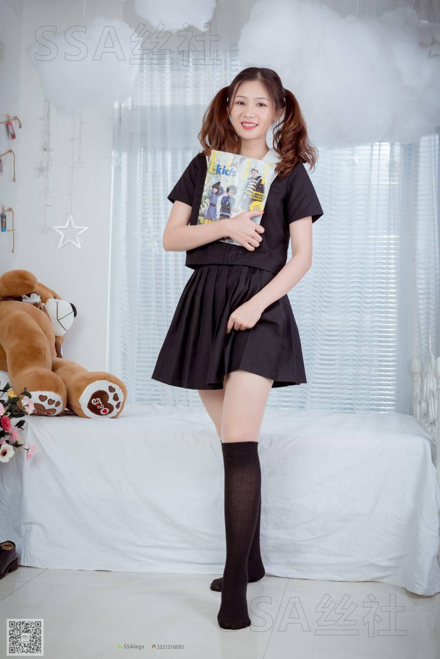 图片[71]-[SSA丝社] NO.079 雯雯 笑容治愈JK小姐姐黑色短袜+肉丝 在线浏览 – 速更版-美库