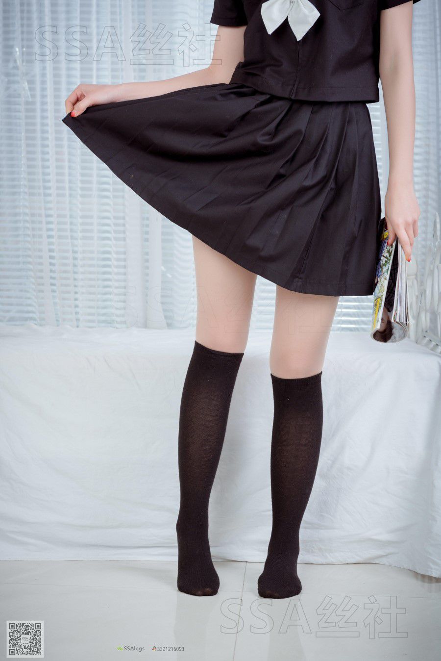 图片[82]-[SSA丝社] NO.079 雯雯 笑容治愈JK小姐姐黑色短袜+肉丝 在线浏览 – 速更版-美库