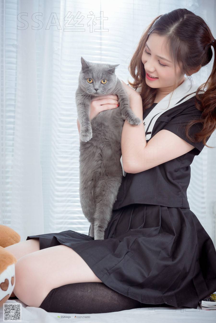 图片[98]-[SSA丝社] NO.079 雯雯 笑容治愈JK小姐姐黑色短袜+肉丝 在线浏览 – 速更版-美库