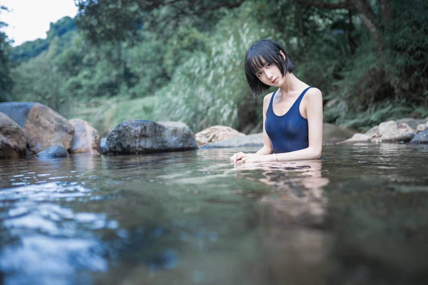 图片[37]-网红Coser@木绵绵OwO 水色溪边制服 在线浏览 – 速更版-美库