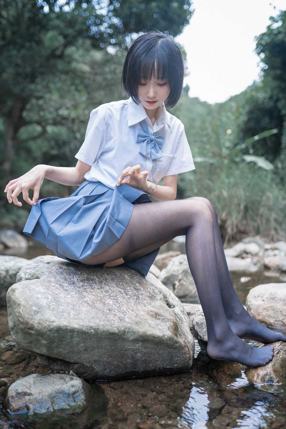 图片[41]-网红Coser@木绵绵OwO 水色溪边制服 在线浏览 – 速更版-美库