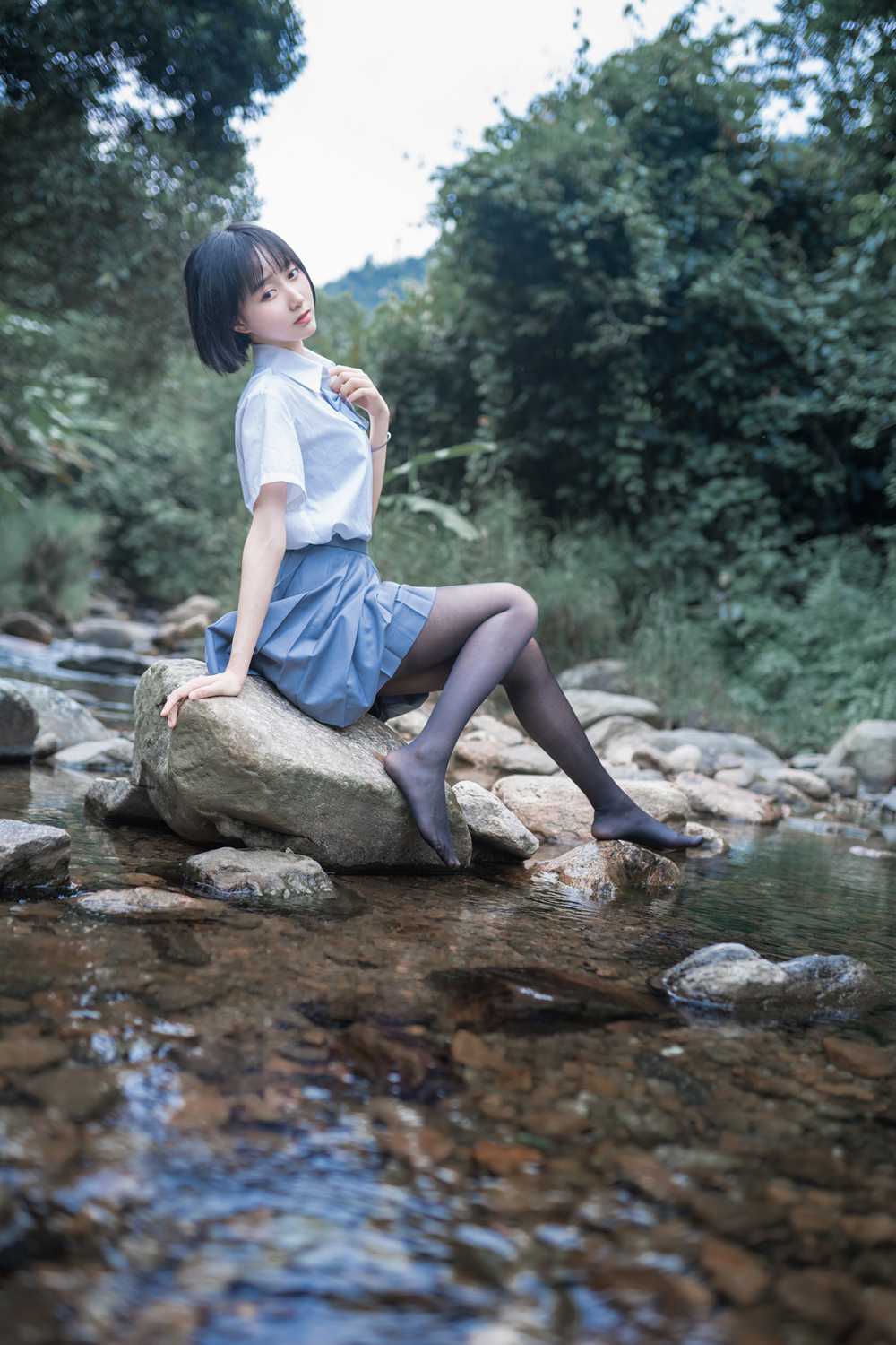 图片[44]-网红Coser@木绵绵OwO 水色溪边制服 在线浏览 – 速更版-美库