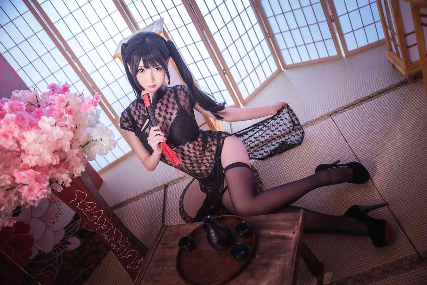 图片[13]-网红Coser@面饼仙儿 黑丝情趣旗袍 在线浏览 – 速更版-美库
