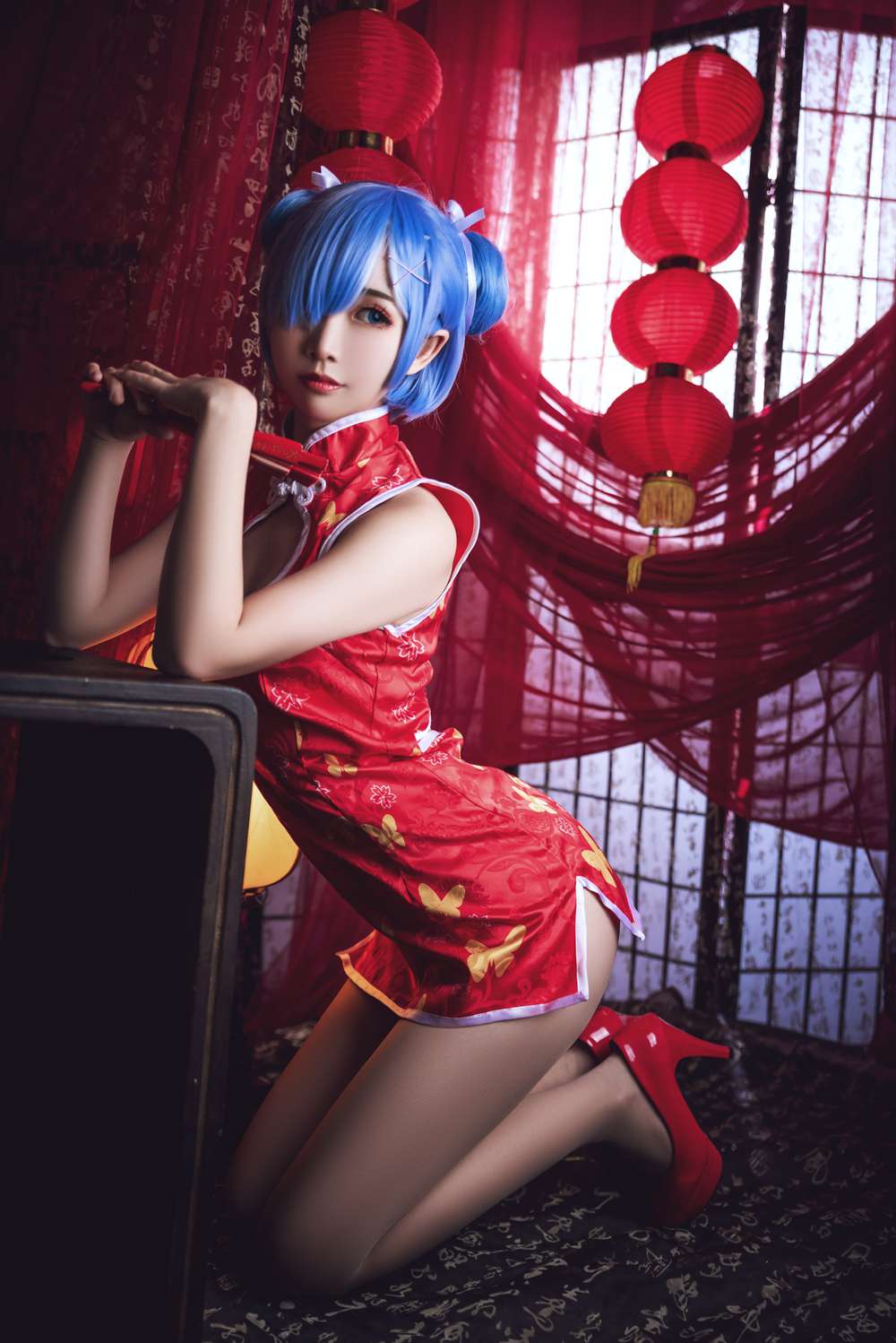 图片[11]-网红Coser@面饼仙儿 雷姆旗袍 在线浏览 – 速更版-美库