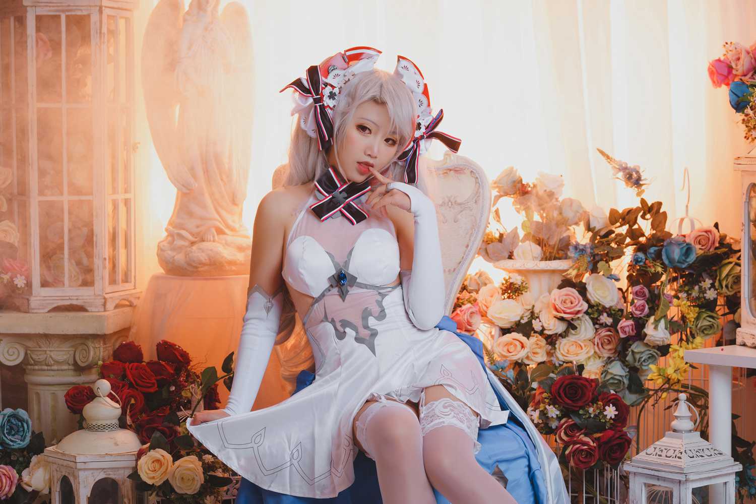 图片[10]-网红Coser@面饼仙儿 欧根花嫁 在线浏览 – 速更版-美库