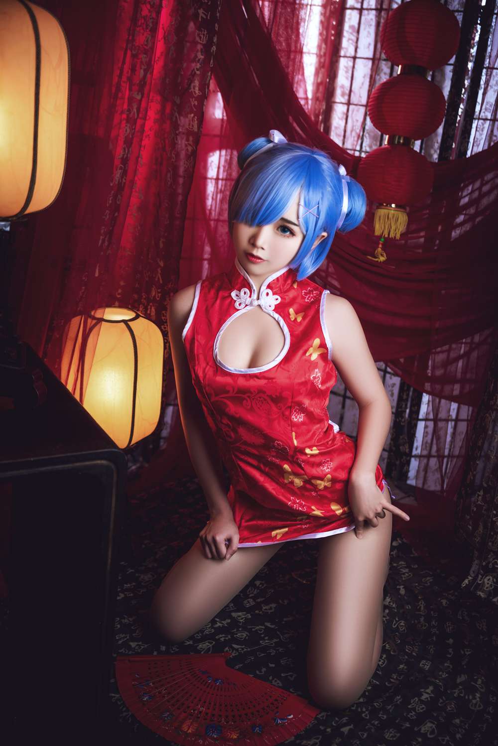 图片[23]-网红Coser@面饼仙儿 雷姆旗袍 在线浏览 – 速更版-美库