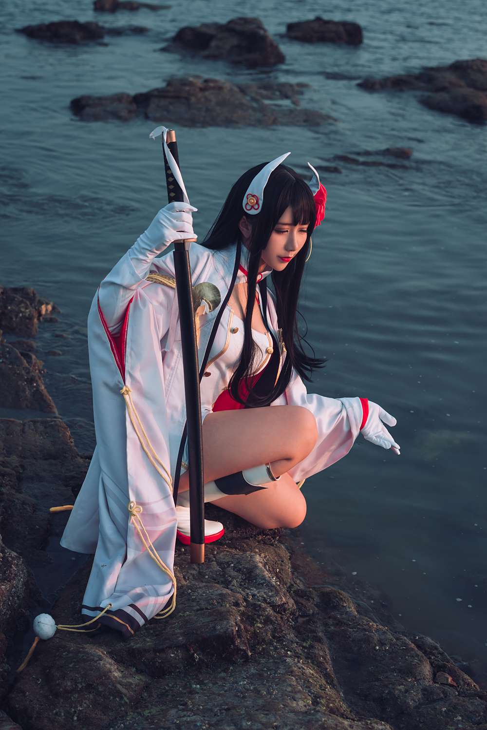 图片[13]-网红Coser@九曲Jean 碧蓝航线 海边 在线浏览 – 速更版-美库