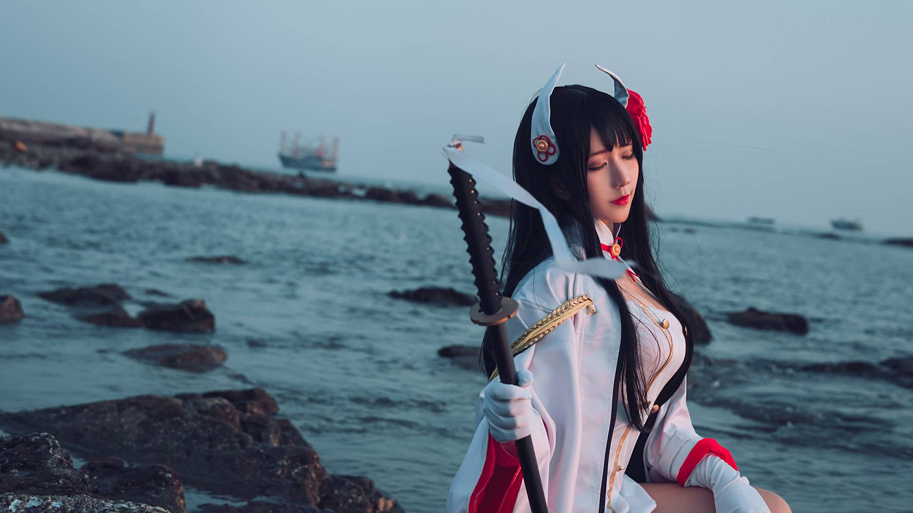 图片[14]-网红Coser@九曲Jean 碧蓝航线 海边 在线浏览 – 速更版-美库
