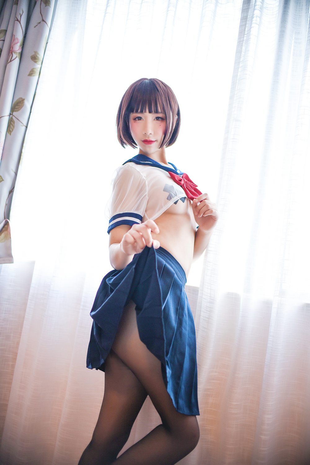 图片[13]-网红Coser@九曲Jean JK透明制服 在线浏览 – 速更版-美库