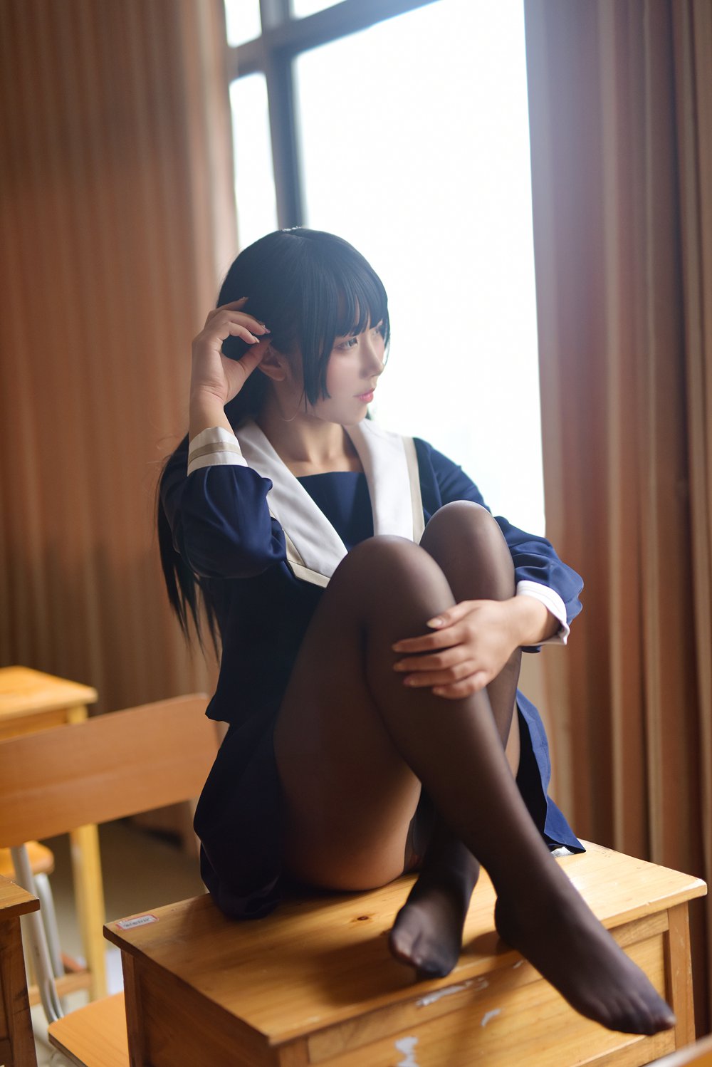 图片[11]-网红Coser@九曲Jean JK露脐制服 在线浏览 – 速更版-美库